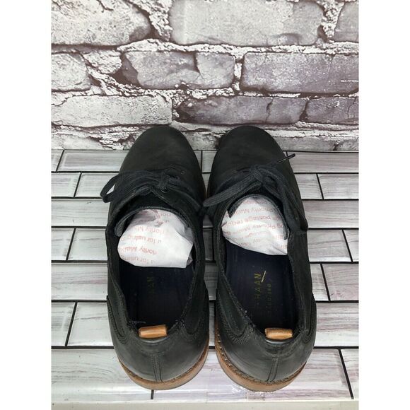 Cole Haan Grand Os. Black Leather Nubuck Casual Oxfords Shoes Men Sz 10W US/44EU - Picture 5 of 16